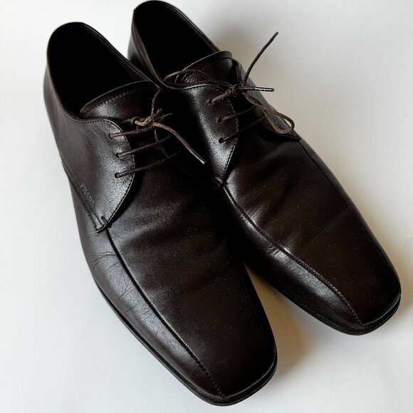 Men's Prada Dress Shoes Size 8 dark brown - Picture 1 of 16